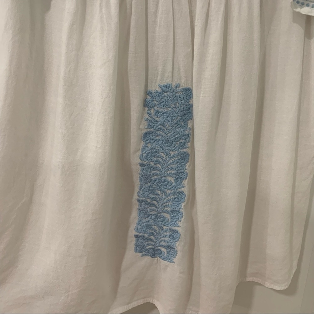 J. Marie Bohemian Embroidered Flutter Sleeve Top Blouse Size XS - Picture 4 of 11
